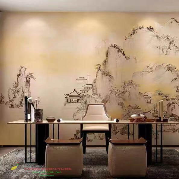 Tổng Hợp Mẫu Tranh Dán Tường Thủy Mặc